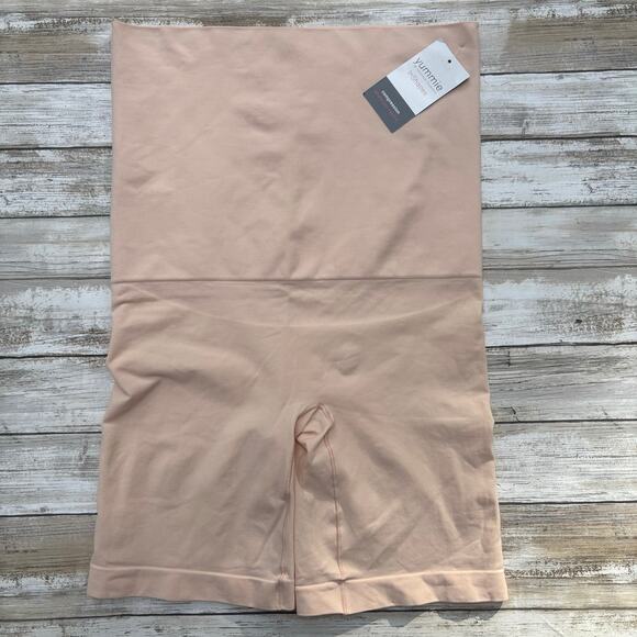 Yummie Shapewear Cleo High Waist Compression Shorts Sz L/XL Nude Stretch NWT - Picture 1 of 6
